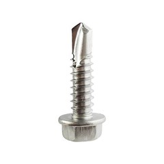 #12 x 2-1/2″ Hex Head Self Drilling Metal Tek Screws Stainless Steel Qty 1000