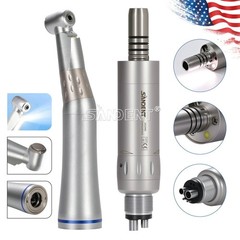 LED Electric Handpiece 1:5 1:4.2 1:1 Contra Angle Fiber Optic Dental 4H Motor US