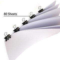 SANNIX 42 PCS Binder Clips, 1 inch 25mm Clips Black 1 inch,