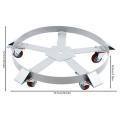 55 Gallon Drum Dolly Stands Q235 Steel Barrel Dolly Carts With 5 Wheels