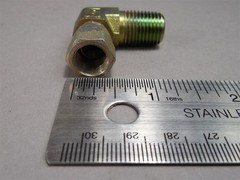 5pc 1/4″ Male NPT Pipe x 1/4″ Female JIC/AN -4 37° Swivel 90° Elbow Carbon Steel