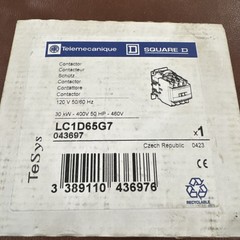 SQUARE D LC1D65G7 SCHNEIDER ELECTRIC TELEMECANIQUE CONTACTOR 120V 50/60Hz 50HP