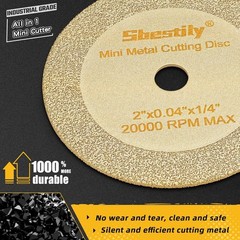 2 Inch Diamond Cutting Wheel Set for Metal & PVC | Includes Mandrel