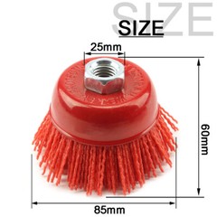 3 Inch Abrasive Cup Nylon Wire Wheel Brushes M14 For Angle Grinder #80/120/240