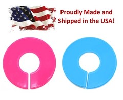 Pink and Blue Round Plastic Blank Rack Size Dividers – Multi-Pack