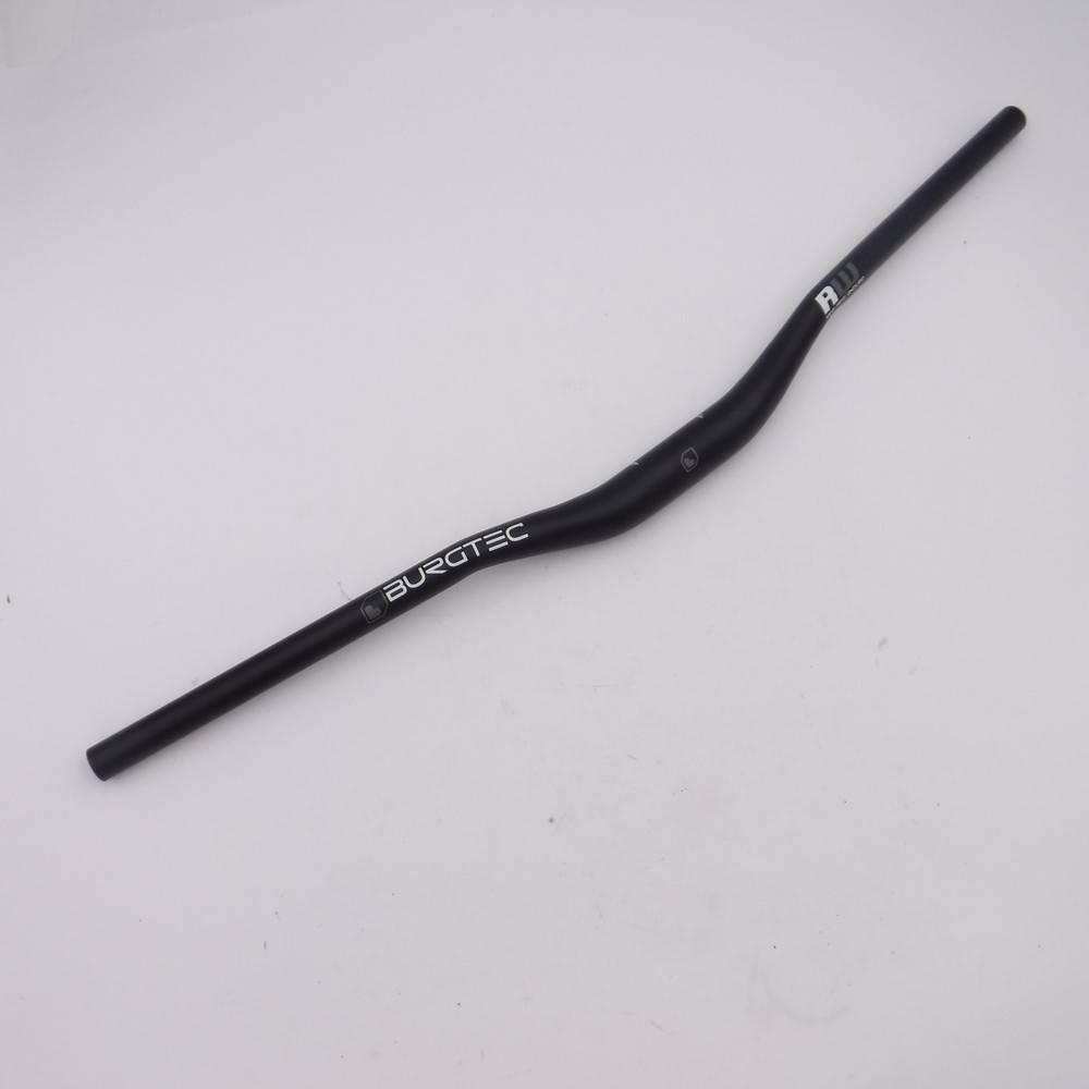 Burgtec White/Gray Ride Wide Enduro Riser Bar 4211 35mm Clamp 30mm Rise 800mm W