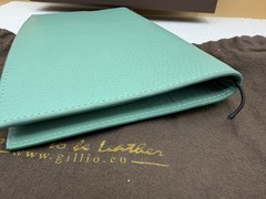 Gillio Firenze Giramondo Regular Epoca Aqua Leather TN Cover Box Bag 275/02-810