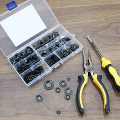 340 Piece Internal Teeth Star Lock Spring Quick Washer Push-In Quick Nut Set