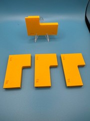 PLA 3D Print Door casing and trim reveal jig – 1/4″ in (0.25) 4pc Set Yellow