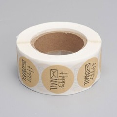 Happy Mail labels stickers 500 ea per roll Great for Ebay Orders & Envelopes