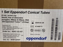 (200/Cs) EPPENDORF 25mL Polypropylene Conical Centrifuge Tubes 0030122437
