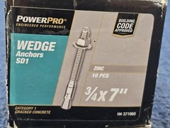 (QTY 10) Hillman 371960 Power Stud 3/4″ x 7 In. Zinc-Plated Wedge Anchor