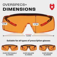 Blue Light Blocking Safety Glasses Over Eyeglasses with 100% UV Protection — …