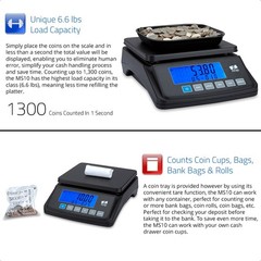 Money Counting Scale Coin Counter Machine Coin Cash Currency USD ZZap