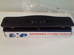 EXP 3-Hole Manual Paper Punch w/ Measuring Guide – Model 90031 – Heavy Duty