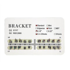 20pcs/set Dental Orthodontic Mental Bracket Brace Standard Roth 018 345hooks