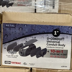 🔴(QTY 2) TayMac UCB0100 1″ 10-in-1 Universal Conduit Body C/LB/LL/LR/T‼️