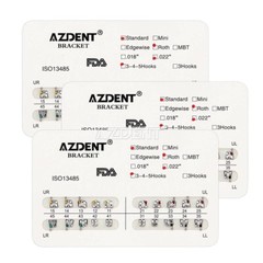 10 Packs Dental Ortho Metal Brackets Standard Roth Slot 022″ Hooks 3-4-5 AZDENT
