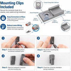 2 2 Pin DT Connector Kit 5 Sets, with Pin Removal Tool and Mounting Clips, S…