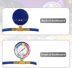 R134A AC Recharge Hose Kit with Gauge CarAir Conditioning PressureMeasuring Tool