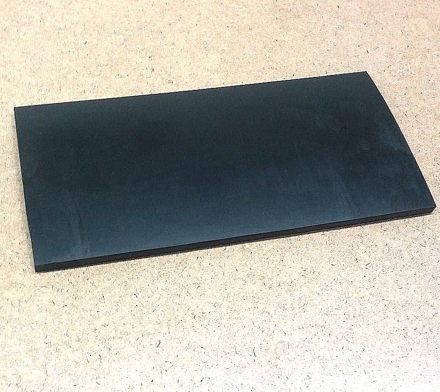 Neoprene Rubber Sheet Solid Pad 1/2″ Thick x 2-3/4″ W x 7″ L Rect Strip 60 Duro