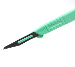 Disposable Scalpel Blades #11 Carbon Steel Sterile Surgical w/ Graduated Handle