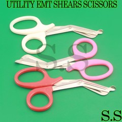 3 PCS (PINK WHITE RED) TRAUMA PARAMEDIC UTILITY EMT SHEARS SCISSORS 7.5″
