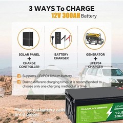 12V 300Ah LiFePO4 Lithium Battery for Solar Back Up System Marine RV Boat BMS