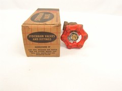 Stockham USA Bronze Globe Valve Needle Type Stem 1/8″ NPT Part# B-64 200 PSI