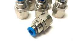 Festo QSSF-1/4-6-B Bulkhead Push-In Fitting G1/4″ x 6mm Tube 153164 LOT OF 7
