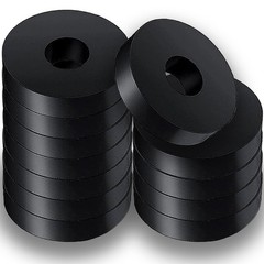 12 Thick Rubber Washers 1.5 Inch OD 0.5 Inch ID Black Anti Vibration Pads