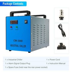 OMTech Industrial Water Chiller CW-3000 for 40W 50W CO2 Laser Engraver Tubes