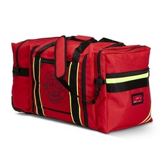 LINE2design Wheeled Firefighter Jumbo turnout Gear Bag with Maltese Logo – Red