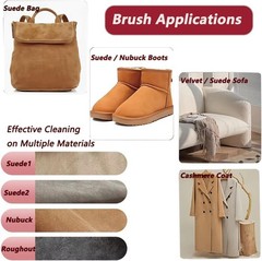 2 in 1 Suede Brush and Eraser for Shoes, Rubber Shoe Brush with Soft Plastic