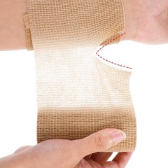 24 Rolls Self Adhesive Bandage Wrap, Vet Wrap 4 Inch 4 x 5 yards, Beige