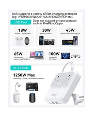 Charging Station,100W GaN USB-C Power Strip with Surge Protecto… FAST USA SHIP
