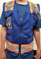 FX Two Tone Blue Safety Vest with 4 Front Pocket XSmall to 3XL