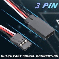 Eccliy 9 Pieces Y Connector 3 Pin Plug Splitters 15 cm / 5.9 inches, Black