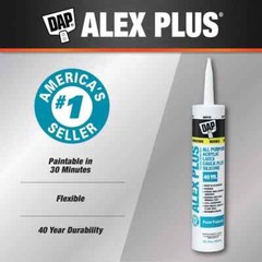 12-Pack DAP Alex Plus Acrylic Latex Caulk Plus Silicone Interior Exterior White