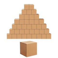 Edenseelake 40 Pack 6x6x6 inches Shipping Boxes inch, 40 packs（Brown)