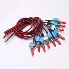 10PCS SPST Toggle Switch Pre-Wired On/Off Metal Small Automotive/Boat/Car/Truck