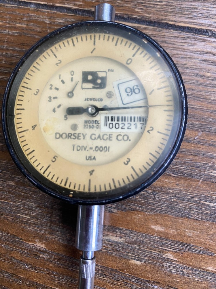 Dorsey GAGE CO. Dial Indicator – No. 2150-01 – 1 DIV.=.0001″- Range – NICE