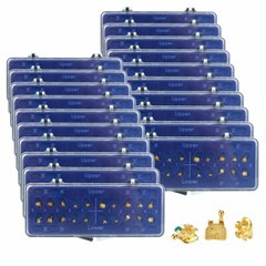 Dental 24K Gold Coated Orthodontic Brackets Braces Mini Roth 022 Hooks 3-4-5