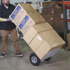 Strongway P-Handle Hand Truck, 1000-Lb. Capacity, 23.6in. x 23in. x 60in.