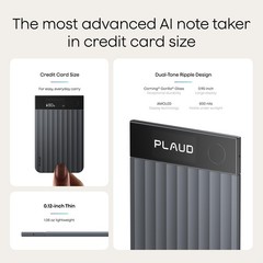 Plaud Note Pro AI Voice Recorder, Transcribe & Summarize with AI, App Black