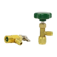 R290 and R600A Charging Hose and Gauge Set with Can Tap and Shut Off Valves