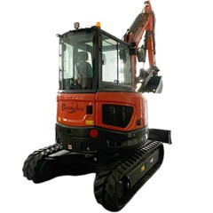 4 Ton Kubota Diesel Engine Mini Excavator w/ Hydraulic Thumb & A/C CFG-40UF Red