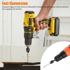 2x Keyless Chuck Conversion 1/4″ Hex Shank Adapter Drill Bit Quick Change Driver