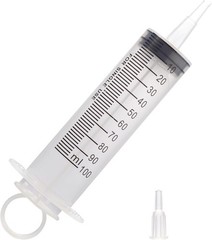 60ML Syringe with Cap, Syringes without Needle, Measurement Applicator (3 Pack)