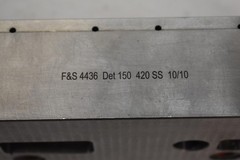 F&S 4436 Det 150 420 SS Mold Die Block Stainless Steel Silver Insert Used